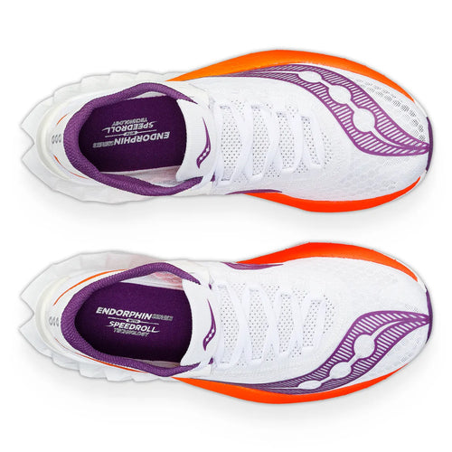 Women's Saucony Endorphin Pro 4 - White/Violet/Orange