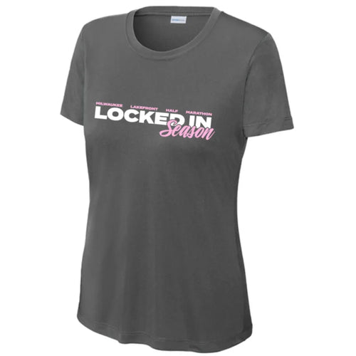 Women's Milwaukee Lakefront Marathon LOCKED IN 13.1 T-Shirt - Dark Grey