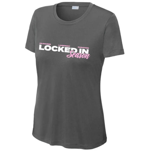 Women's Milwaukee Lakefront Marathon LOCKED IN 26.2 T-Shirt - Dark Grey