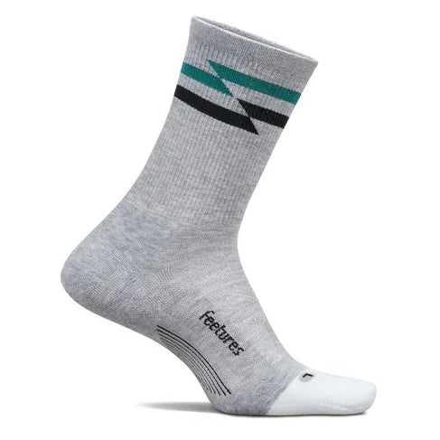 Feetures Elite Max Cushion Mini Crew Socks - Gray Track