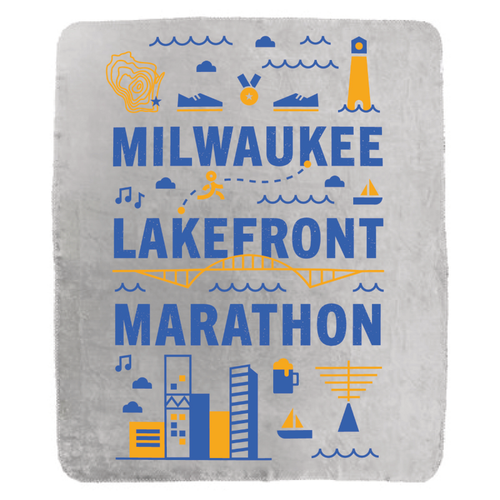 Milwaukee Lakefront Marathon Fleece Blanket 2026