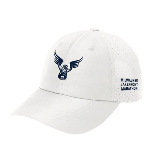 Milwaukee Lakefront Marathon Running Hat - White