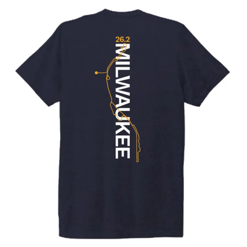 Men's Milwaukee Lakefront Marathon 26.2 T-Shirt - Navy