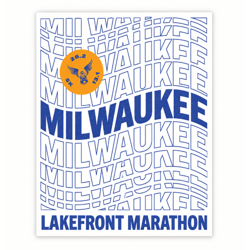 Milwaukee Lakefront Marathon Wave Sticker