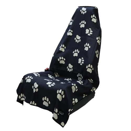 Sprints Towel Car Seat Cover - Paw Prints & PR's