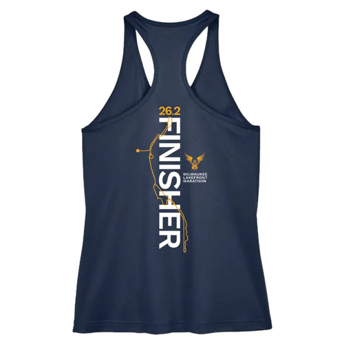 Women's Milwaukee Lakefront Marathon Finisher 26.2 Tank - Navy