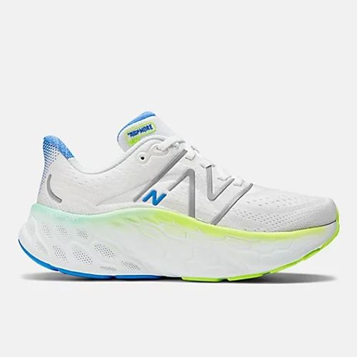 Women's New Balance Fresh Foam X More v4 - White/Cobalt - Goodmiles ...