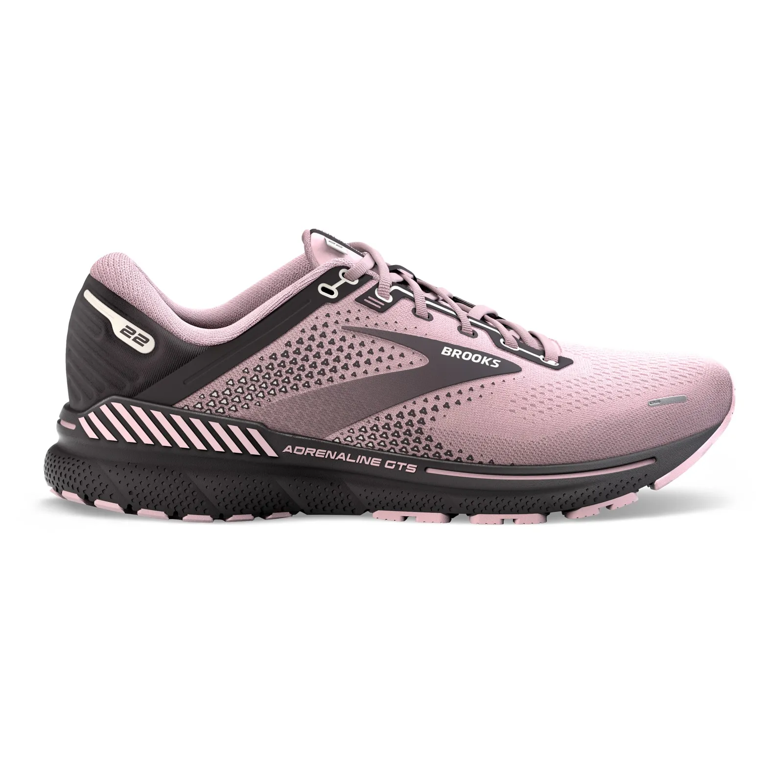 Womens Brooks Adrenaline GTS 22 Pink Blackened Pearl Goodmiles Running Company