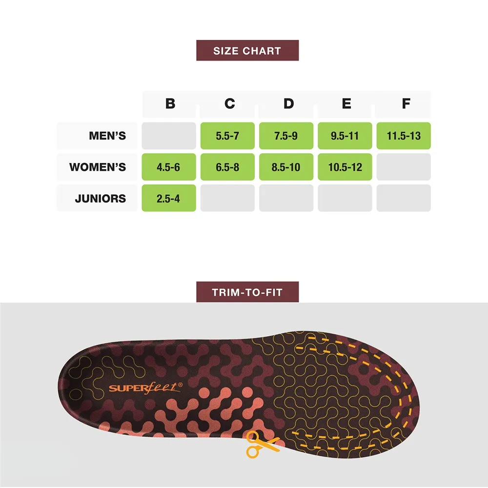 Superfeet Adapt Insoles store Size D