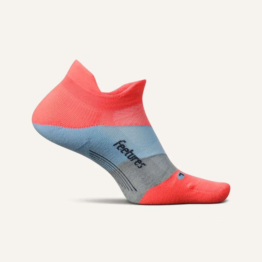 Feetures Elite Ultra Lite No Show Socks Climb Coral Goodmiles Running Company