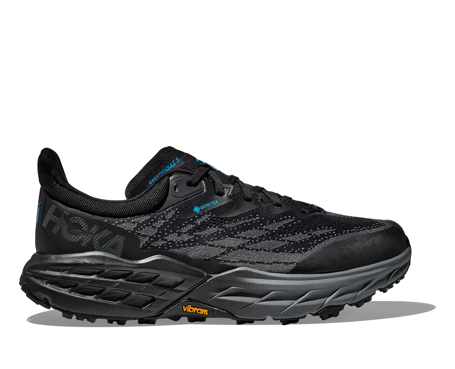 Men's HOKA Speedgoat 5 GTX - Black/Black - Goodmiles Running